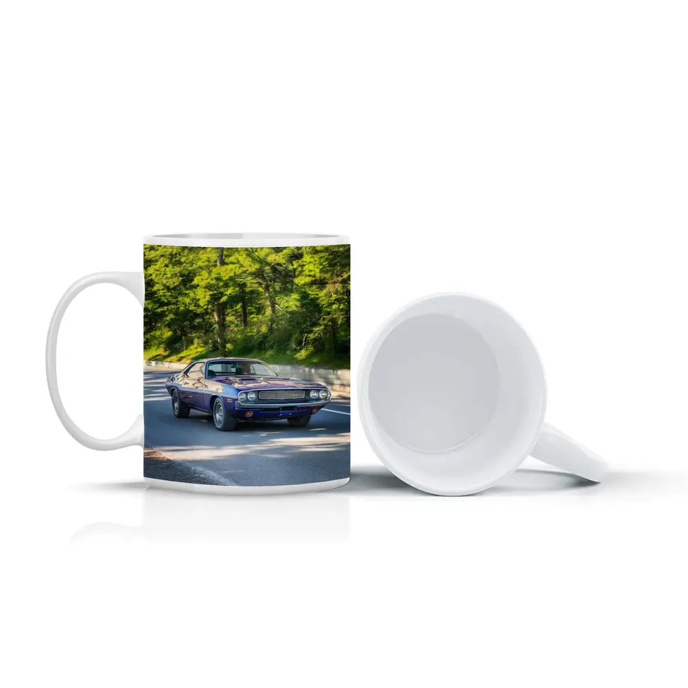 Dodge Challenger Classic Muscle Car Forest Road – Mugs