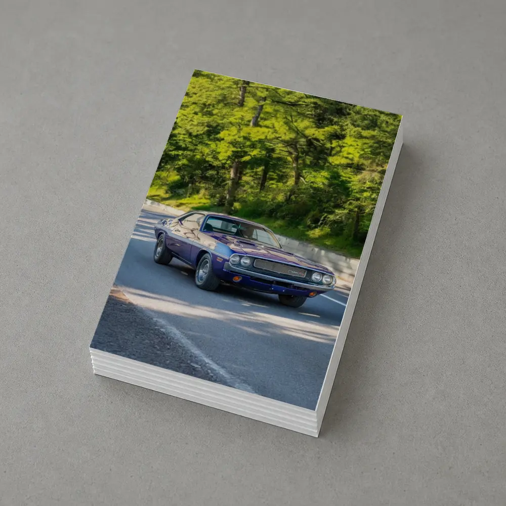 Dodge Challenger Classic Muscle Car Forest Road – Postcards