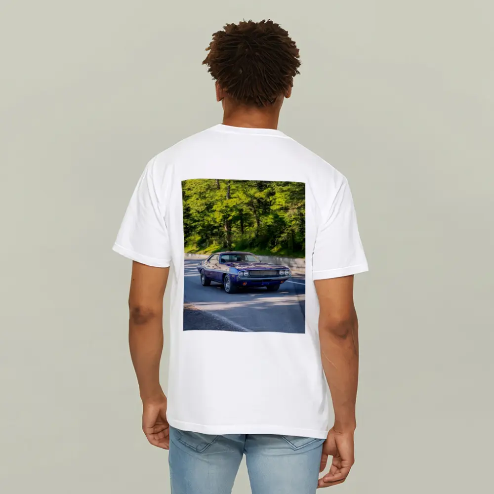 Dodge Challenger Classic Muscle Car Forest Road – T-Shirts