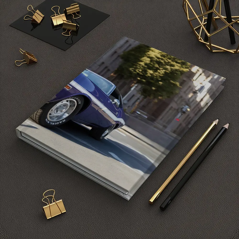 Dodge Challenger Classic Purple Street Shot – Notebooks