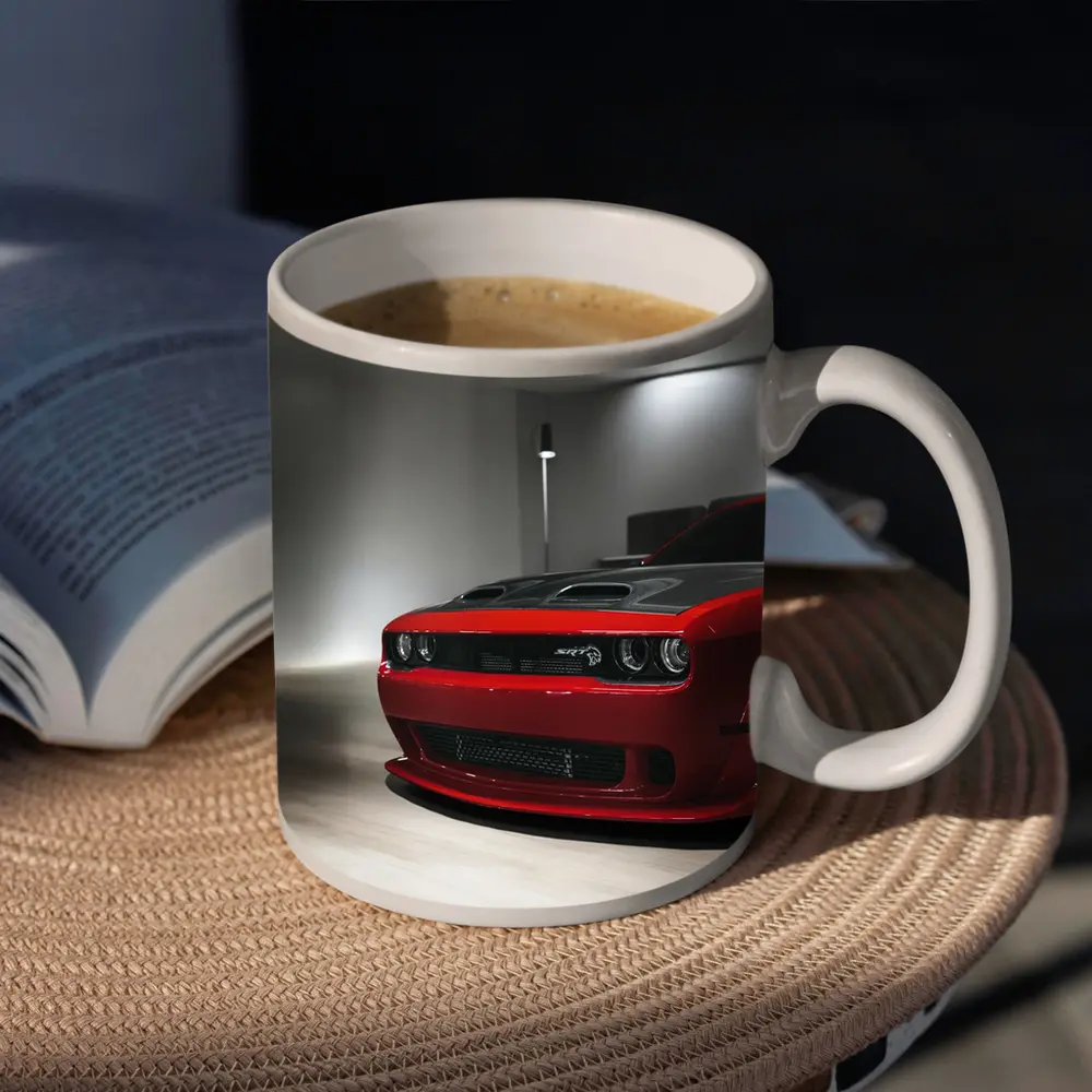 Dodge Challenger SRT Red Indoor Garage – Mugs