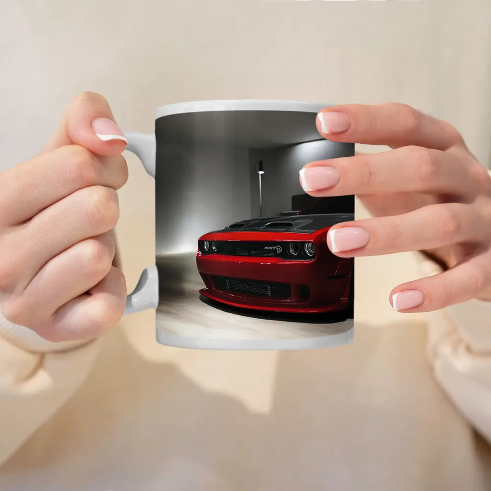 Dodge Challenger SRT Red Indoor Garage – Mugs