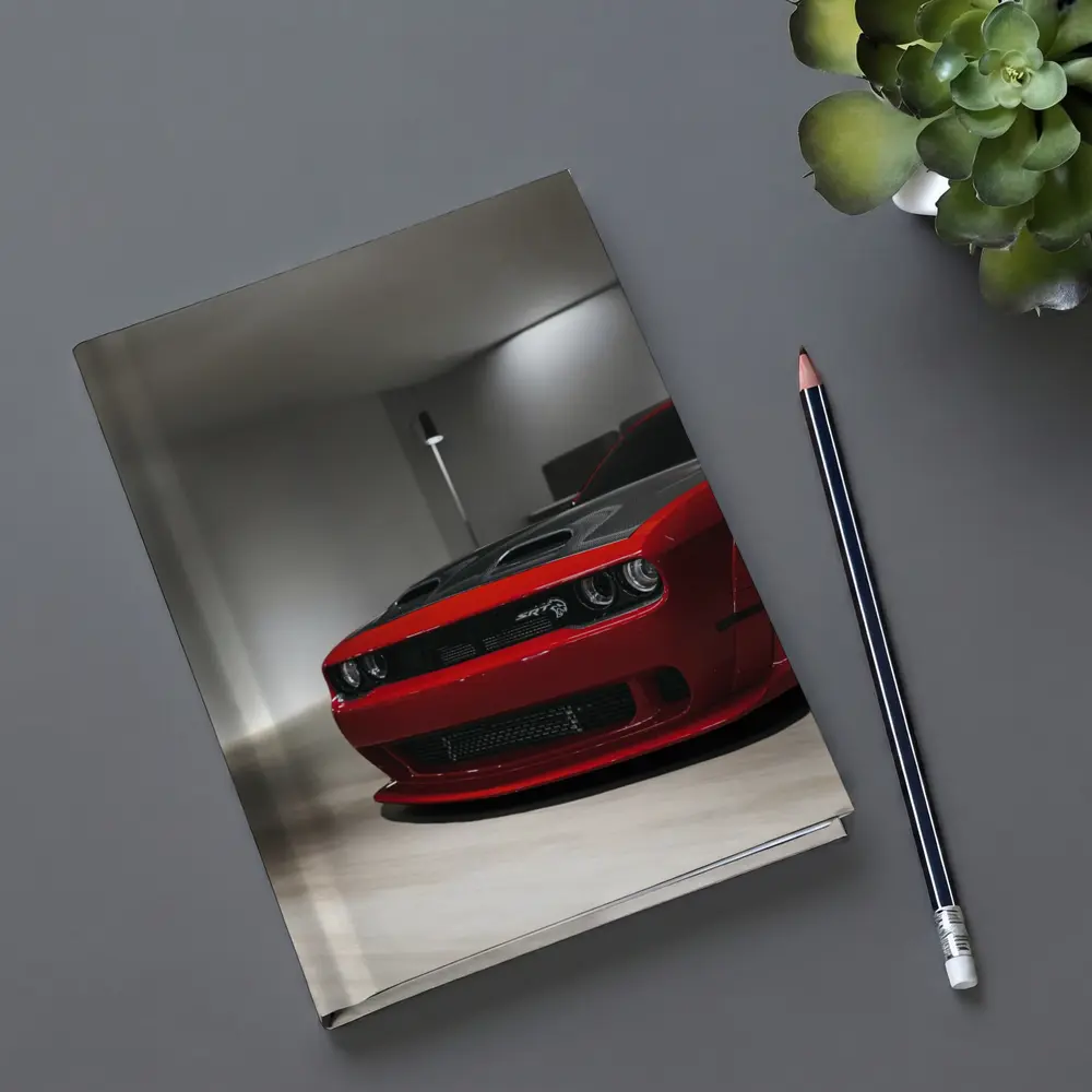 Dodge Challenger SRT Red Indoor Garage – Notebooks
