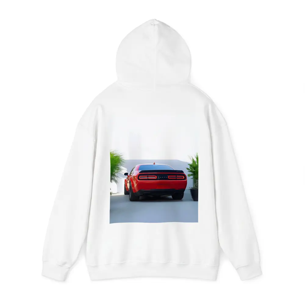 Dodge Challenger Red Rear View Parking – Hoodies