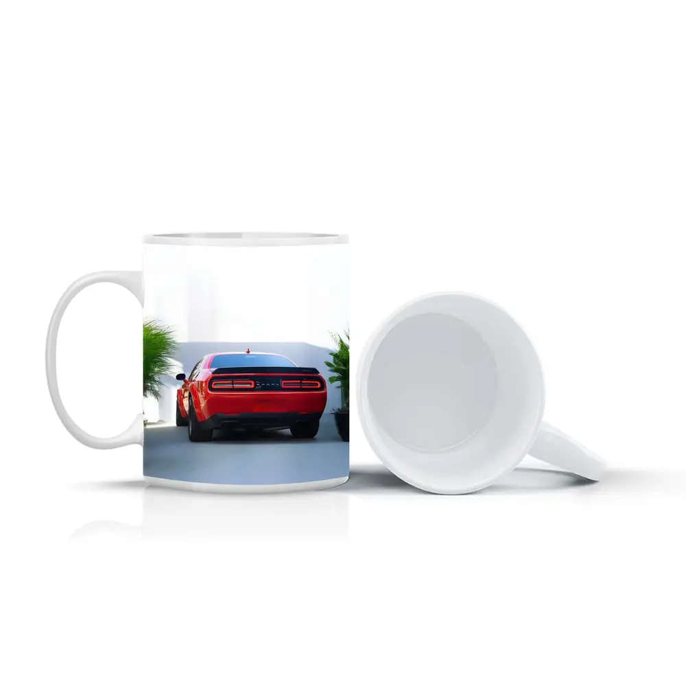 Dodge Challenger Red Rear View Parking – Mugs