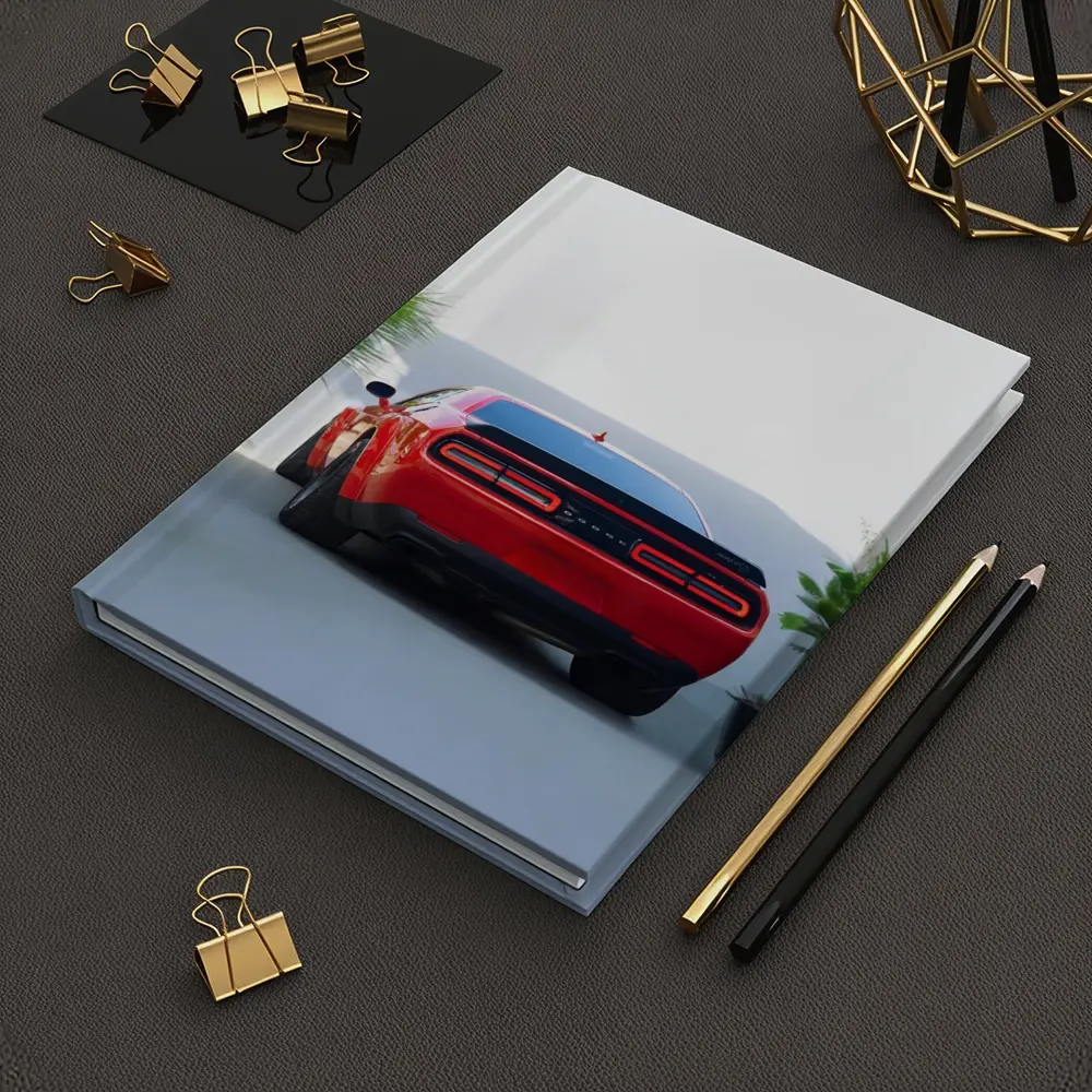 Dodge Challenger Red Rear View Parking – Notebooks