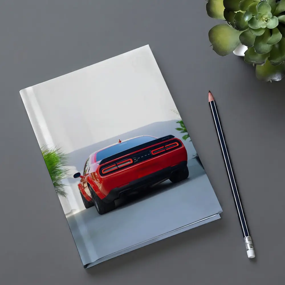 Dodge Challenger Red Rear View Parking – Notebooks