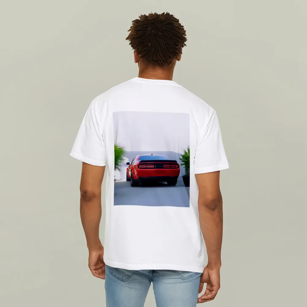 Dodge Challenger Red Rear View Parking – T-Shirts