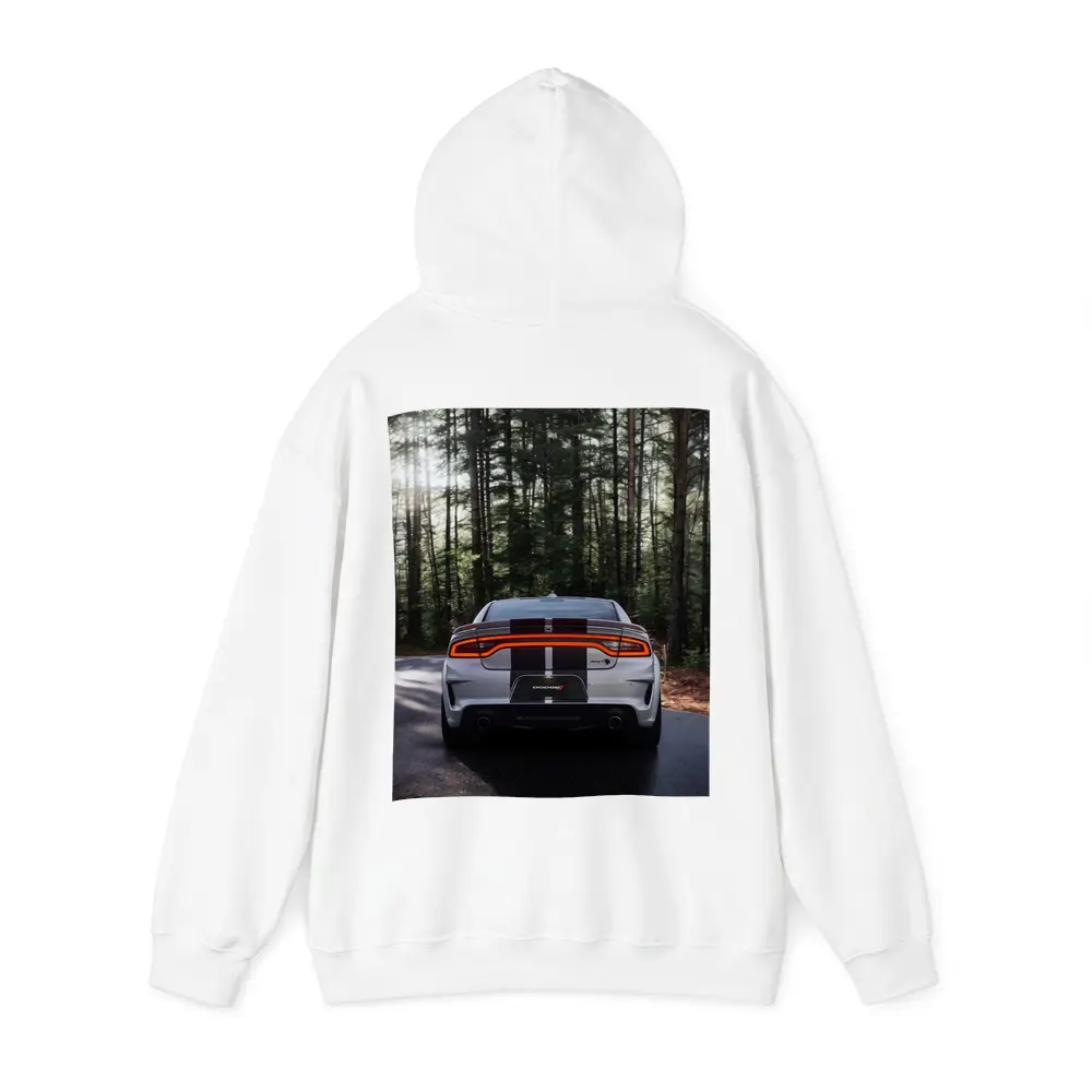 Dodge Charger Rear View Forest Road – Hoodies