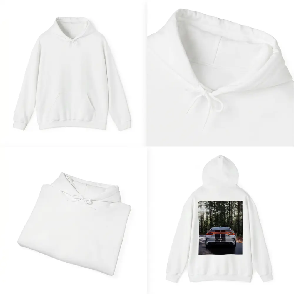 Dodge Charger Rear View Forest Road – Hoodies