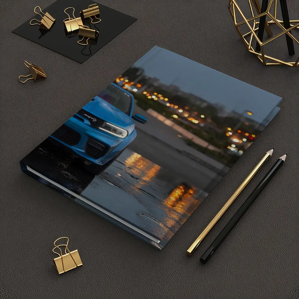 Dodge Charger SRT Blue Rainy City Night – Notebooks