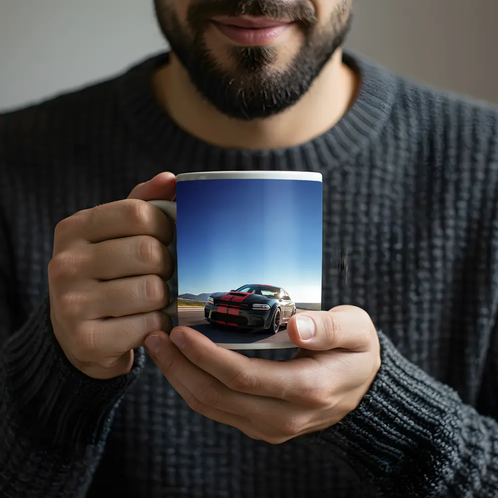 Dodge Charger Red Stripes Open Road – Mugs