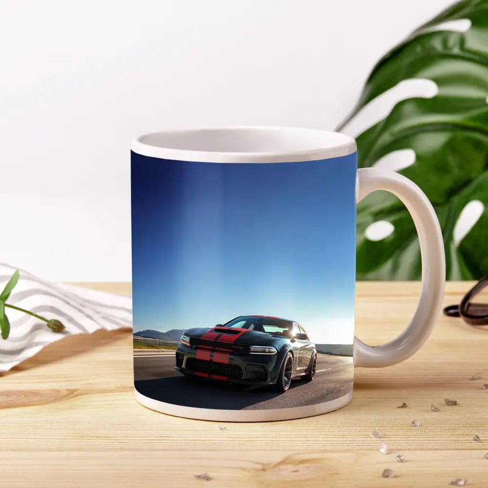 Dodge Charger Red Stripes Open Road – Mugs