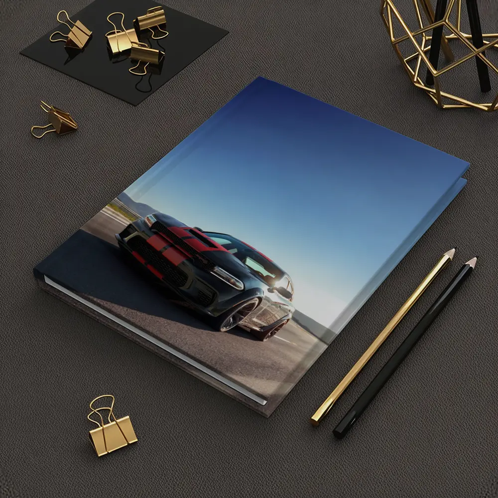 Dodge Charger Red Stripes Open Road – Notebooks