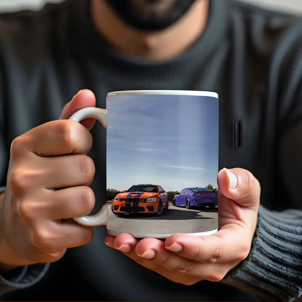 Dodge Charger Orange Purple Duo Road – Mugs