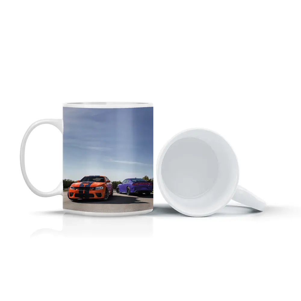 Dodge Charger Orange Purple Duo Road – Mugs