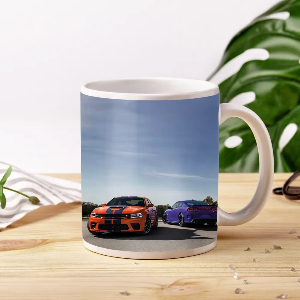 Dodge Charger Orange Purple Duo Road – Mugs