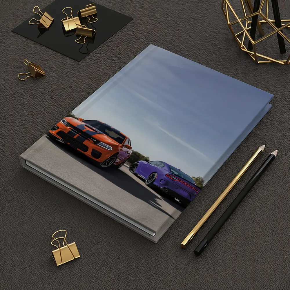 Dodge Charger Orange Purple Duo Road – Notebooks