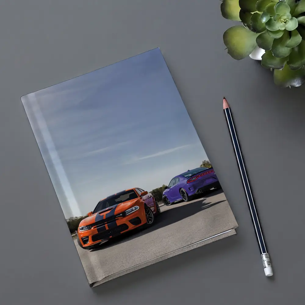 Dodge Charger Orange Purple Duo Road – Notebooks