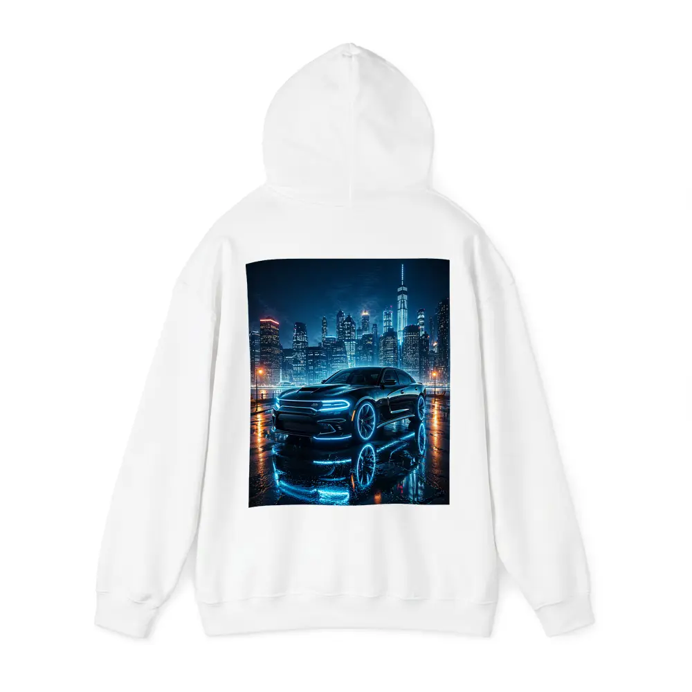 Dodge Charger Neon Glow Night City – Hoodies