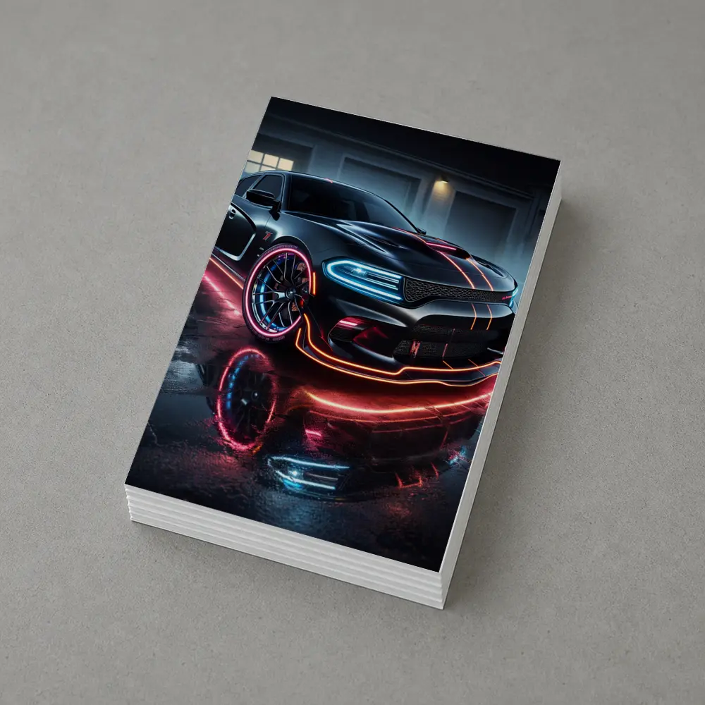 Dodge Charger SRT Hellcat Neon Night – Postcards