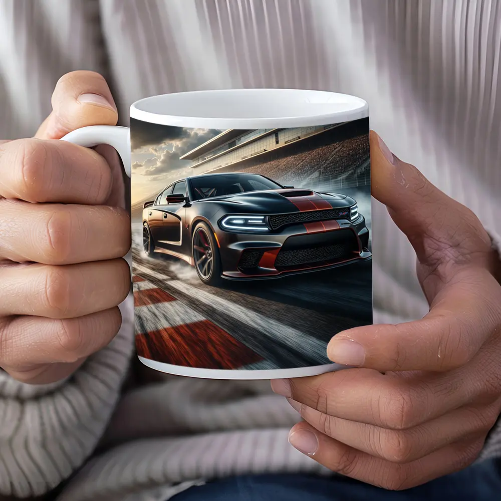 Dodge Charger SRT Hellcat On Racing Track – Mugs