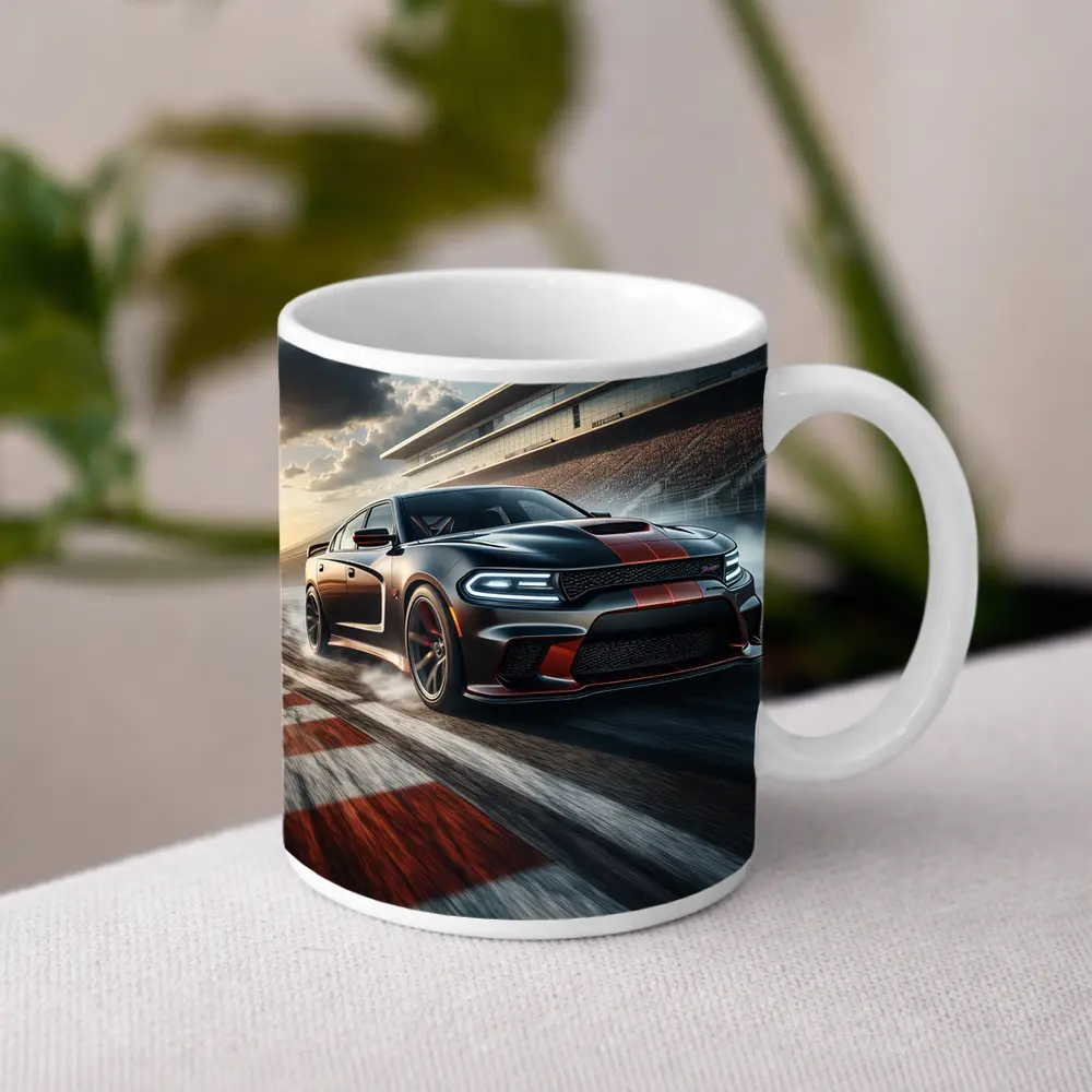 Dodge Charger SRT Hellcat On Racing Track – Mugs