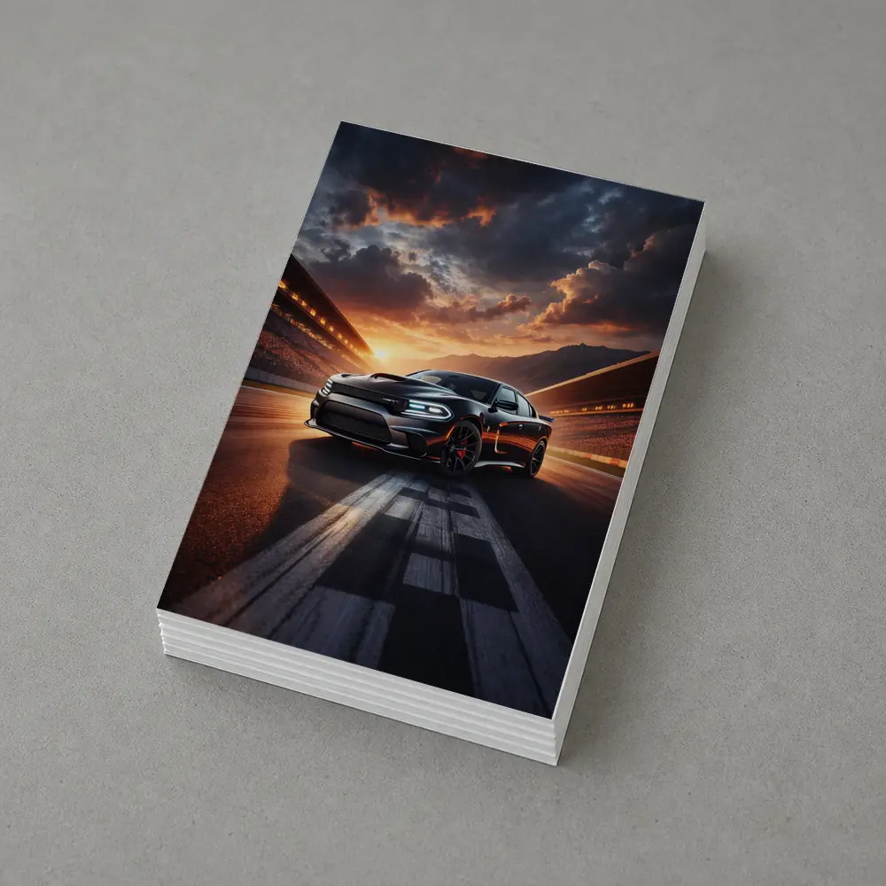 Dodge Charger SRT Hellcat Sunset Racing Track – Postcards