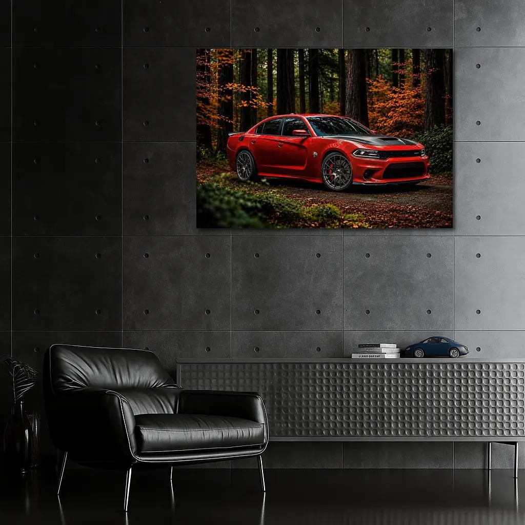Dodge Charger SRT Hellcat Red Forest – Wall Art