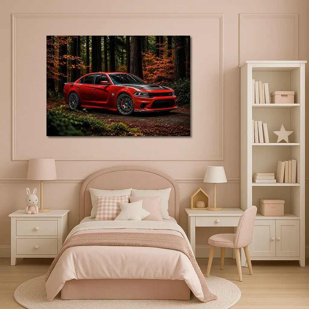Dodge Charger SRT Hellcat Red Forest – Wall Art