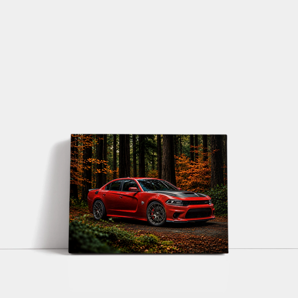 Dodge Charger SRT Hellcat Red Forest – Wall Art