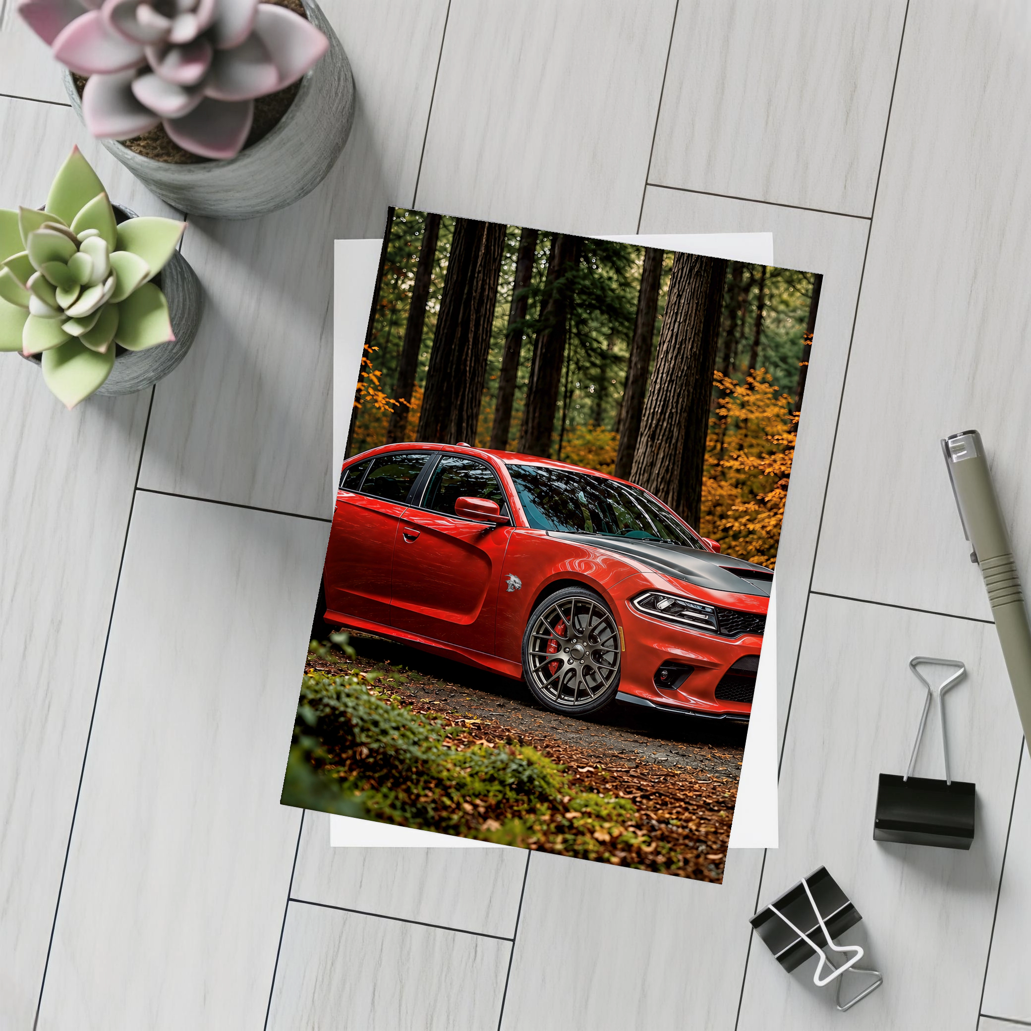 Dodge Charger SRT Hellcat Red Forest – Postcards