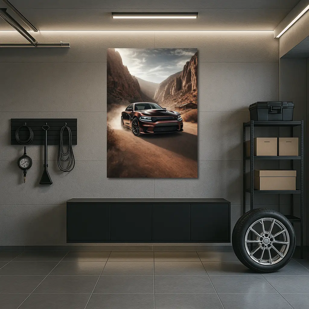Dodge Charger SRT Hellcat Canyon Dust Road – Wall Art