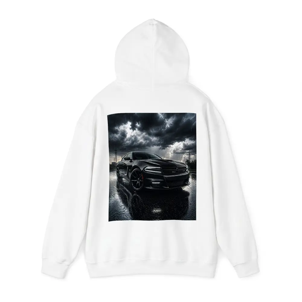 Dodge Charger Black Muscle Car Rainy Night – Hoodies
