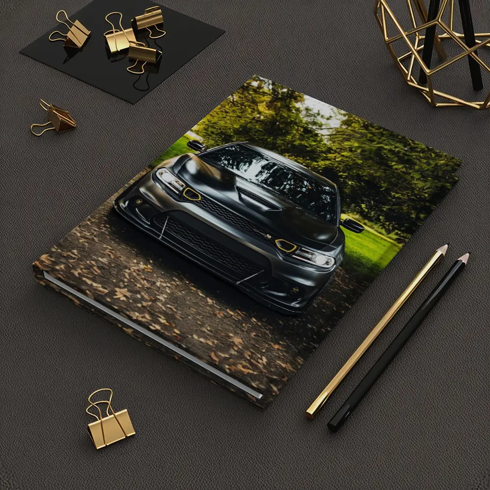 Dodge Charger Matte Black Park Setting – Notebooks