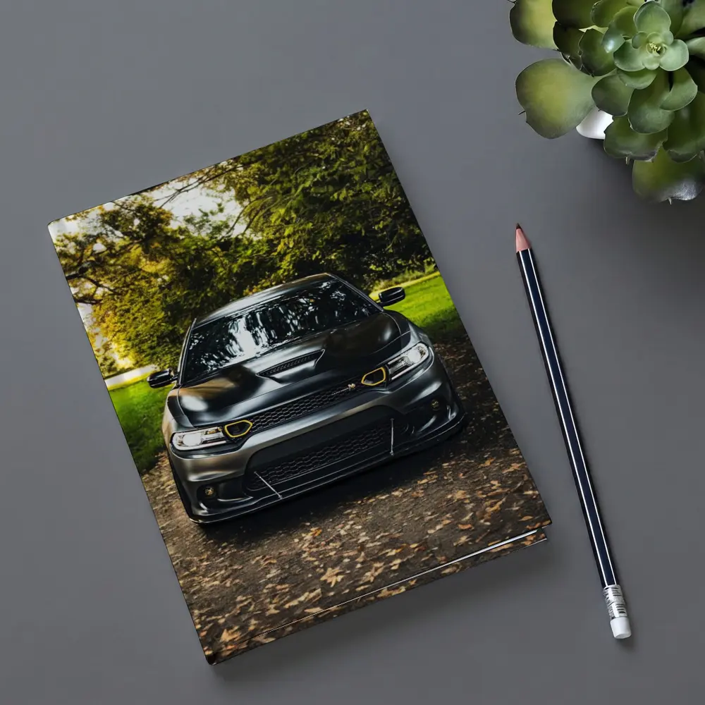 Dodge Charger Matte Black Park Setting – Notebooks