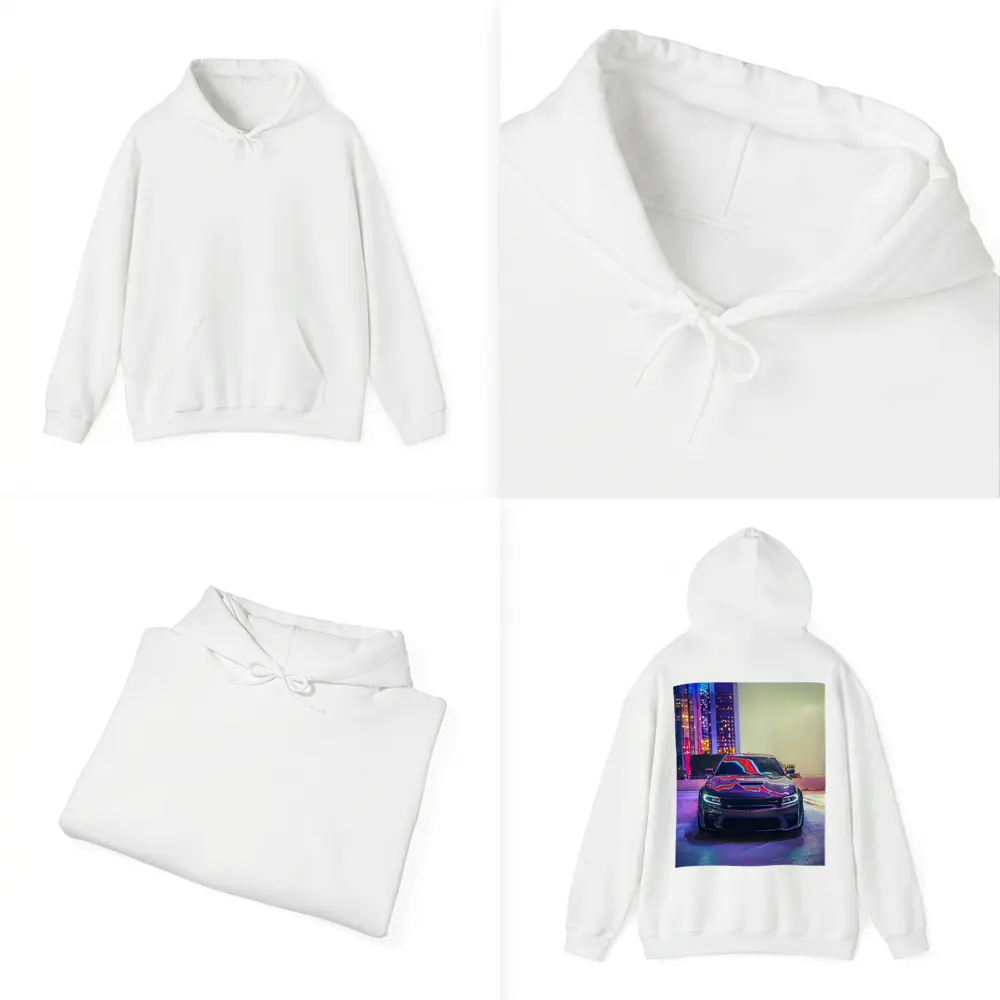 Dodge Charger Neon City Night Street – Hoodies