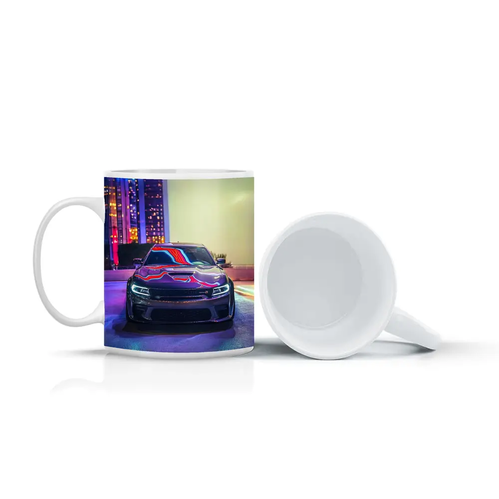 Dodge Charger Neon City Night Street – Mugs