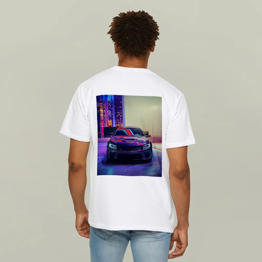 Dodge Charger Neon City Night Street – T-Shirts