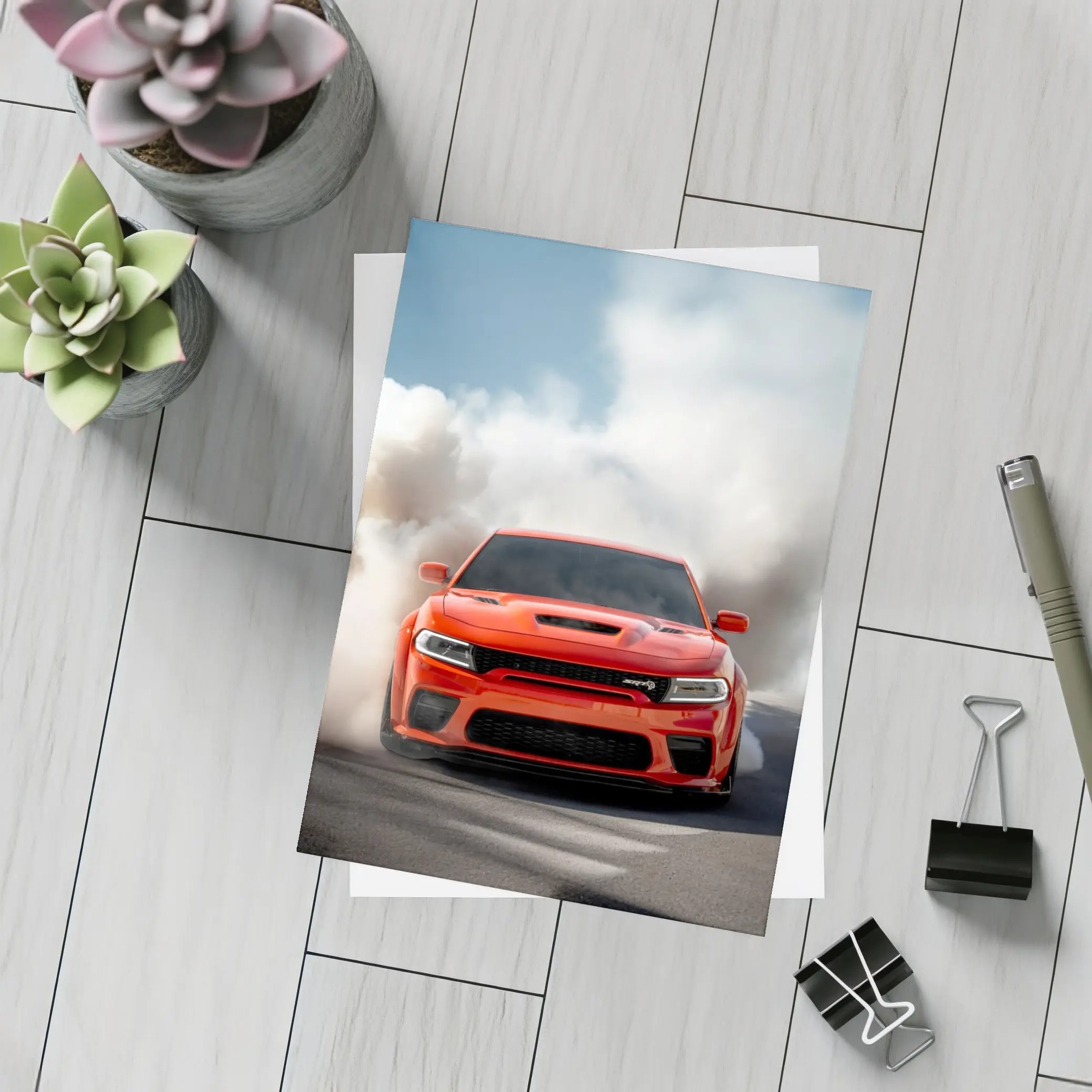 Dodge Charger SRT Burnout Smoke Track – Postcards
