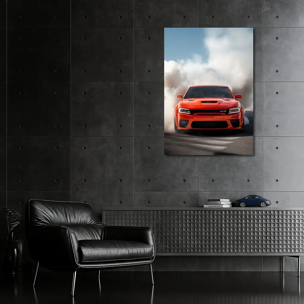 Dodge Charger SRT Burnout Smoke Track – Wall Art