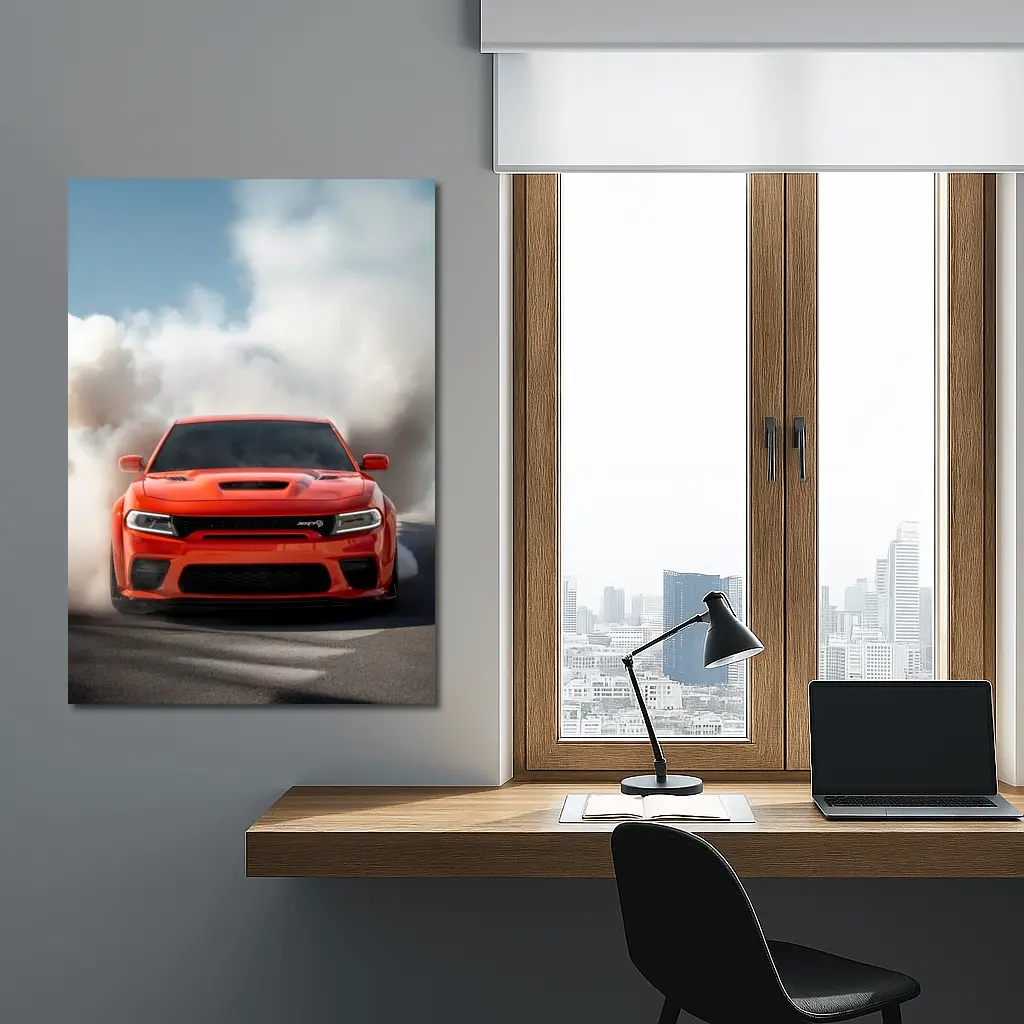 Dodge Charger SRT Burnout Smoke Track – Wall Art