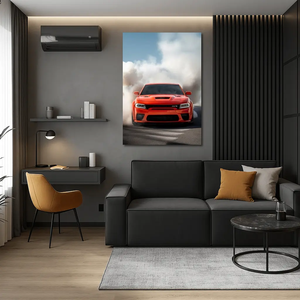 Dodge Charger SRT Burnout Smoke Track – Wall Art