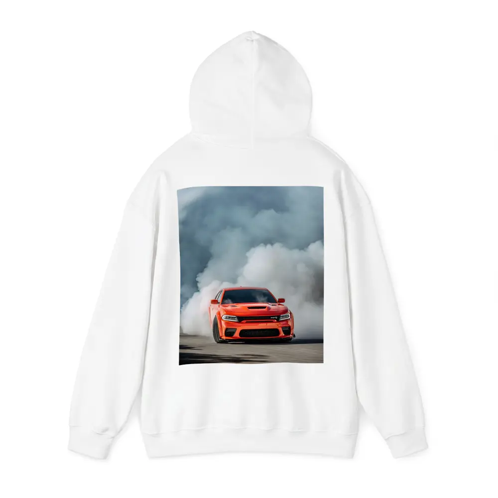 Dodge Charger Burnout Smoke Orange Muscle Car – Hoodies