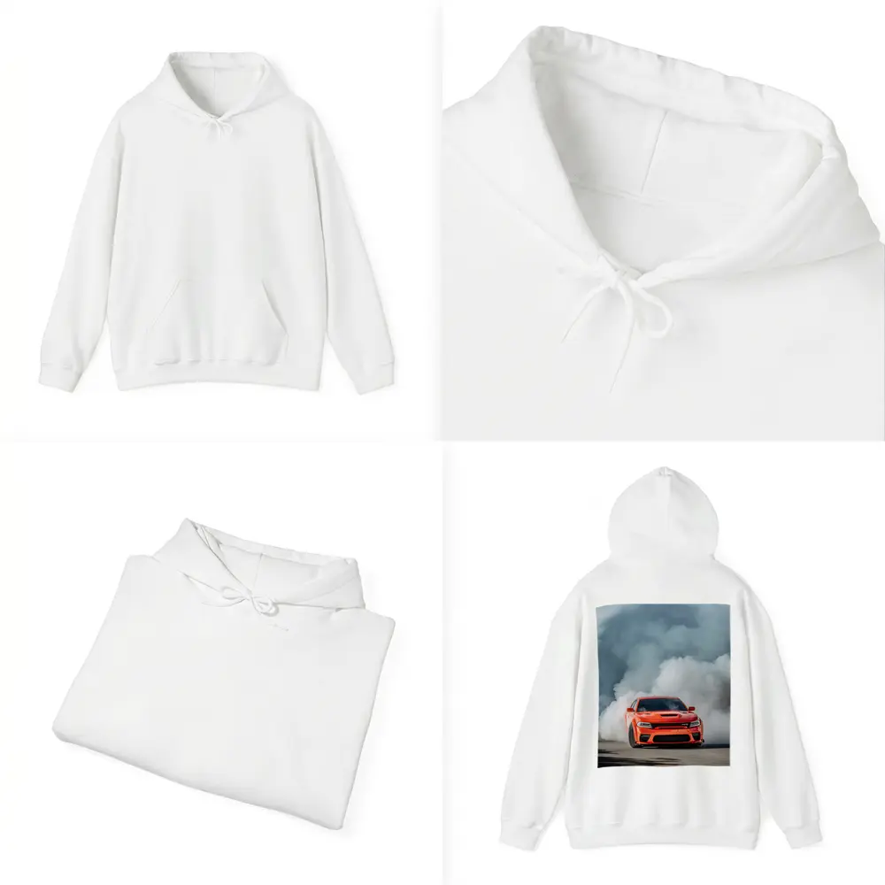 Dodge Charger Burnout Smoke Orange Muscle Car – Hoodies