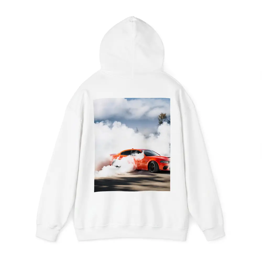 Dodge Charger Burnout Smoke Orange Muscle Car – Hoodies