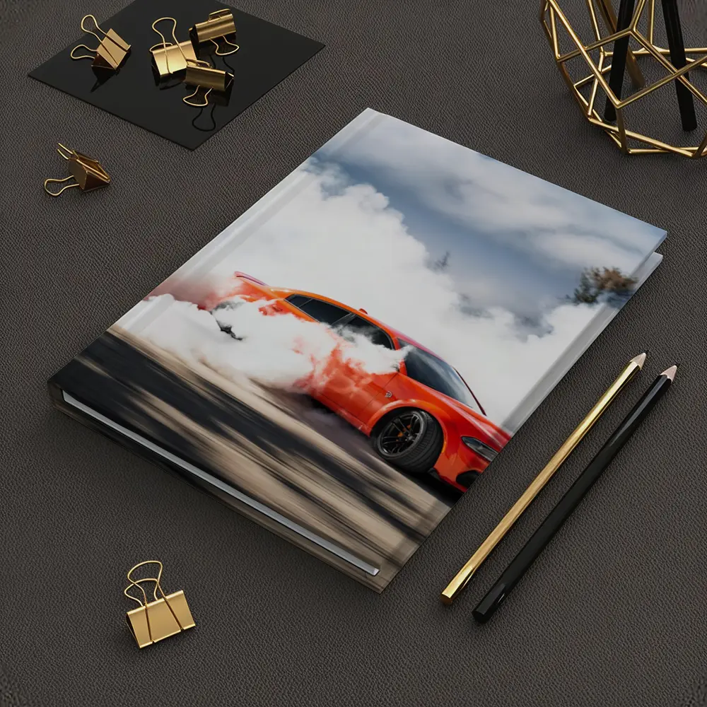 Dodge Charger Burnout Smoke Orange Muscle Car – Notebooks