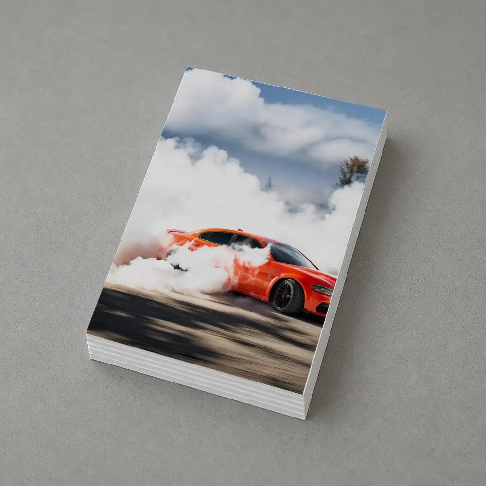 Dodge Charger Burnout Smoke Orange Muscle Car – Postcards
