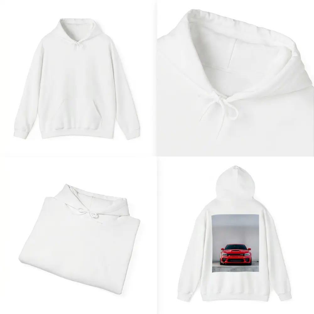 Red Dodge Charger SRT Hellcat Front View – Hoodies