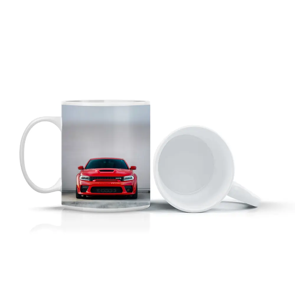 Red Dodge Charger SRT Hellcat Front View – Mugs